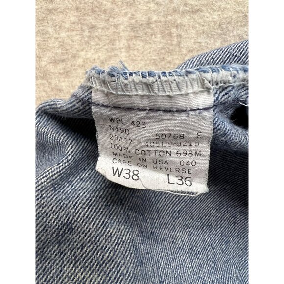 Vintage 80's DIY Cutoff Denim Jean Shorts Levi's Orange Label 38" Waist - Picture 6 of 9